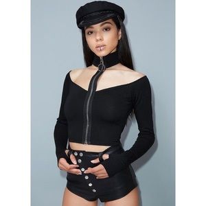 Poster Grl Dolls Kill Choker Crop Top Size Small